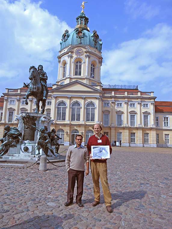 Guided Tour with 'Berliner Tour Guide' Hilmar H. Werner in front of the Palace of Charlottenburg in Berlin with one guest from the 'Mohali Industries Association', India